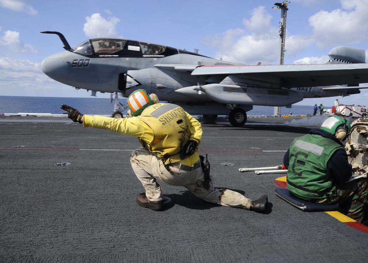 This Hilarious Video Shows Aircraft Carrier Officers Having Too Much Fun Launching Aircraft | The National Interest